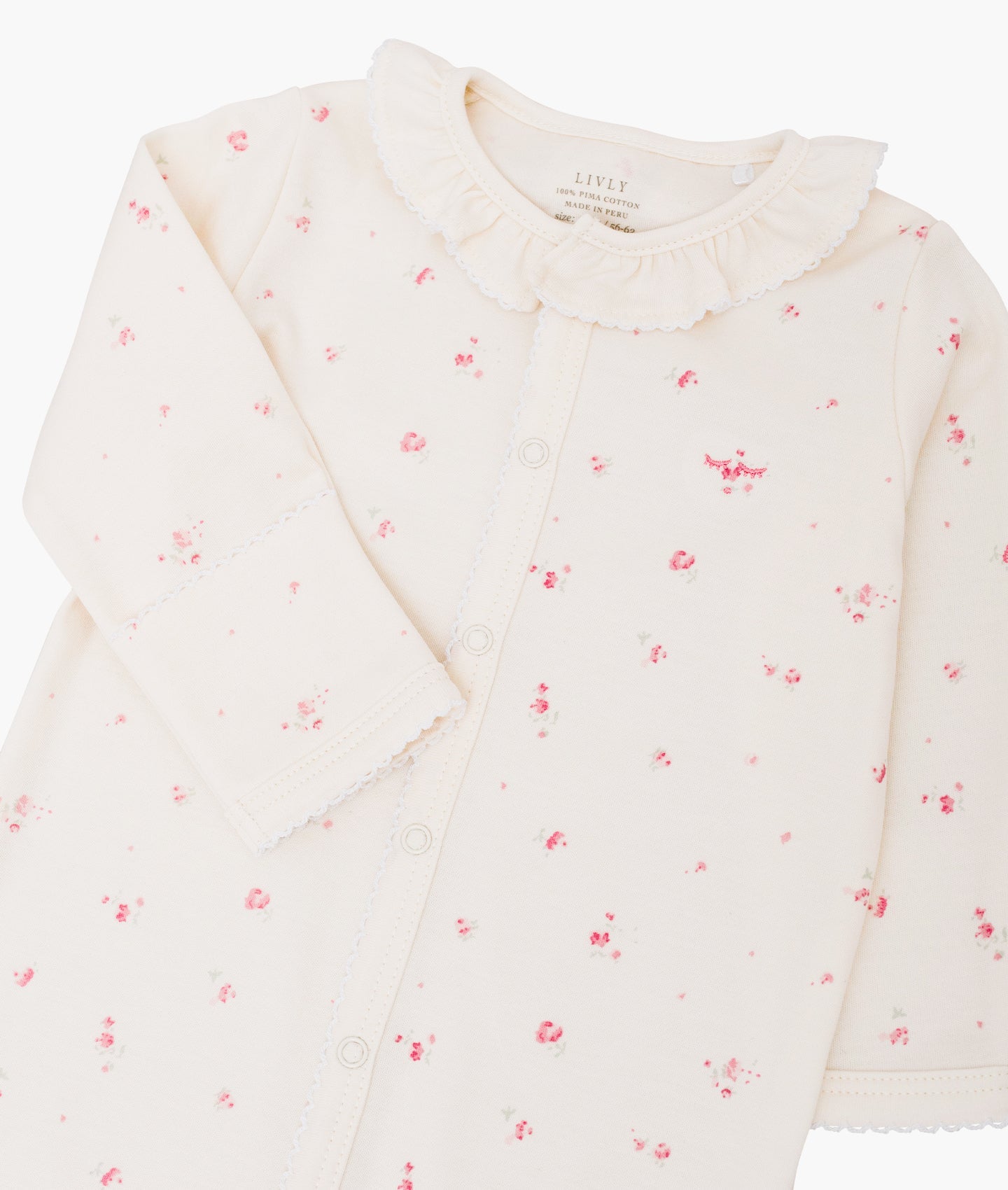 Rose Garden Ruffled Collar Footie