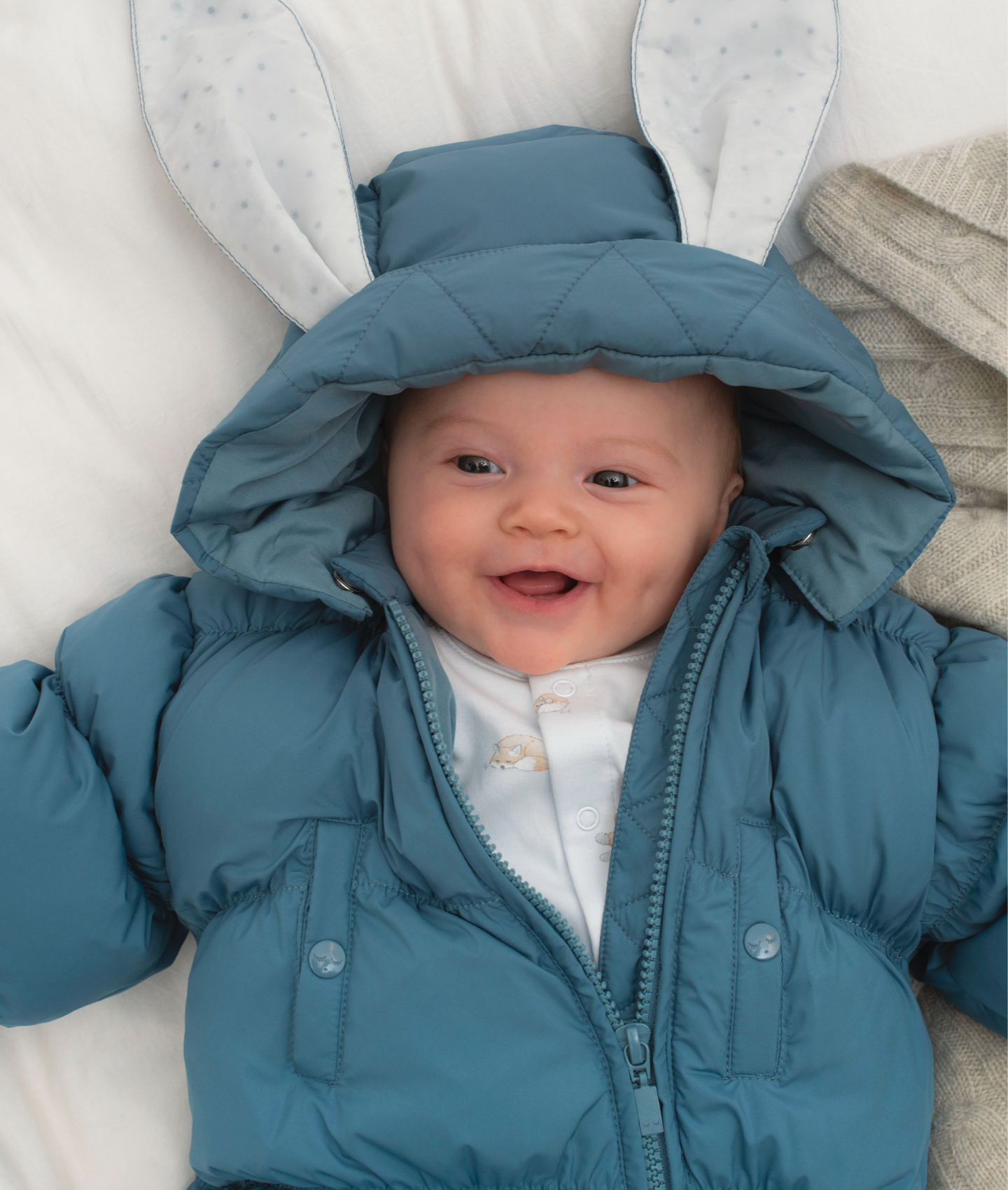 Vinteroverall med kaninöron