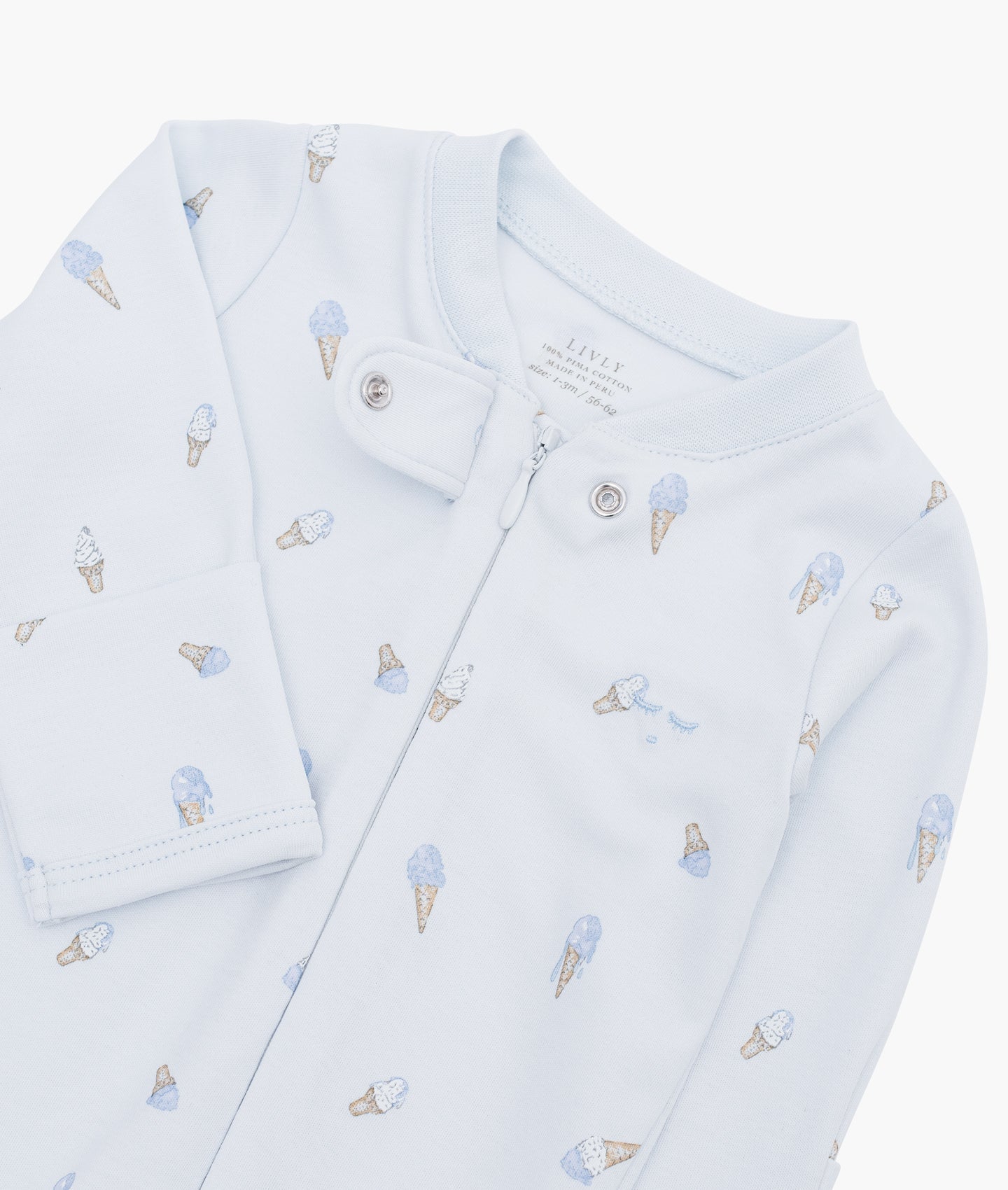 Ice Cream Zipper Footie