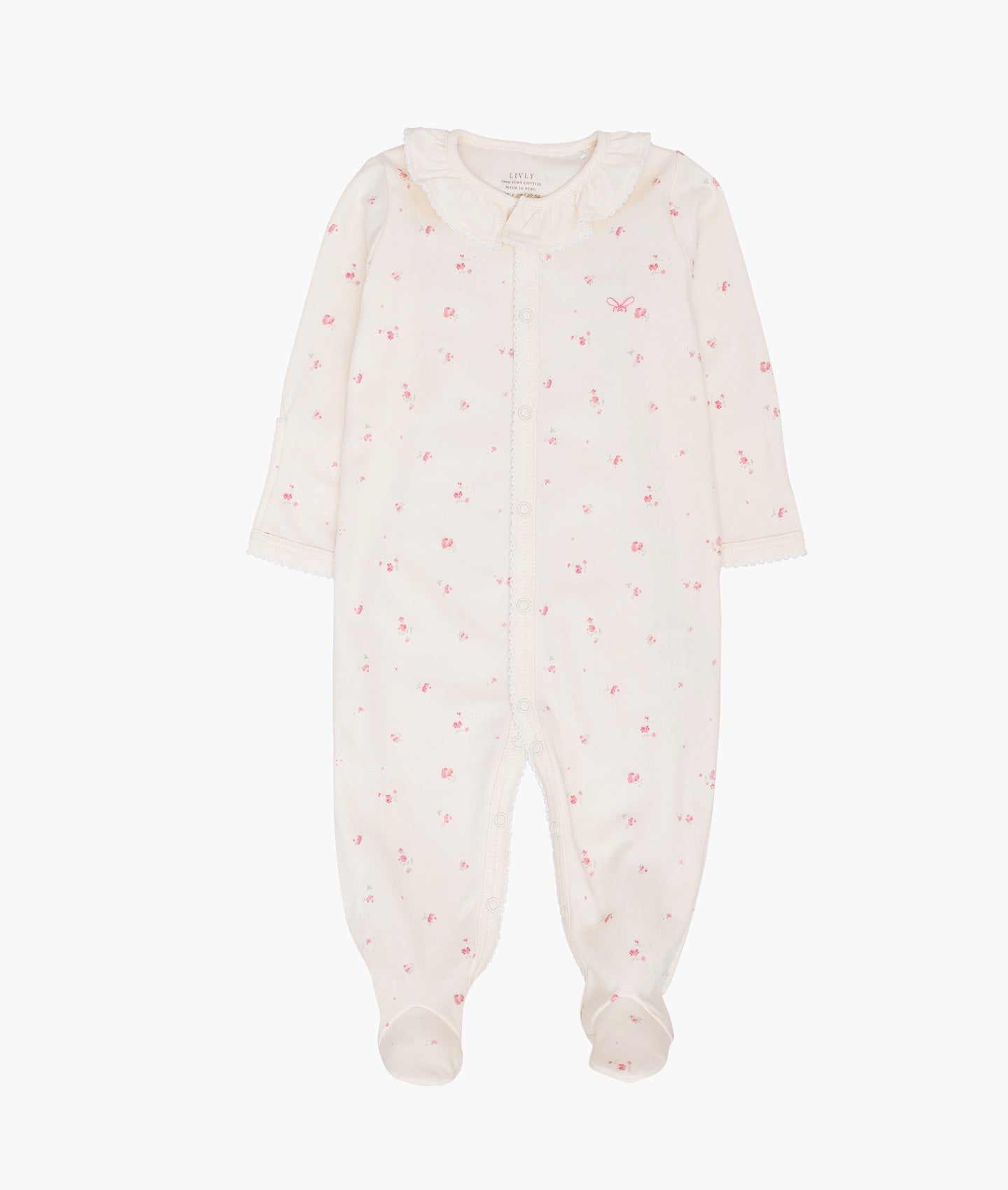 Rose Garden Ruffled Collar Footie