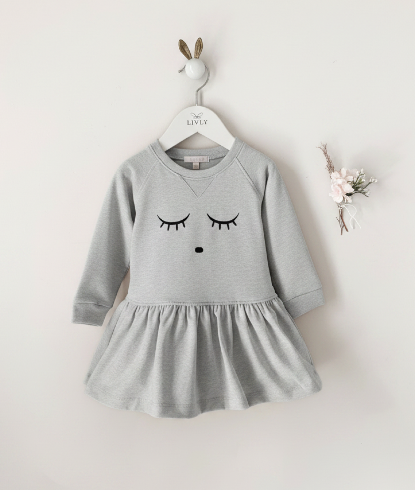 Sleeping Cutie Sweatshirt Dress